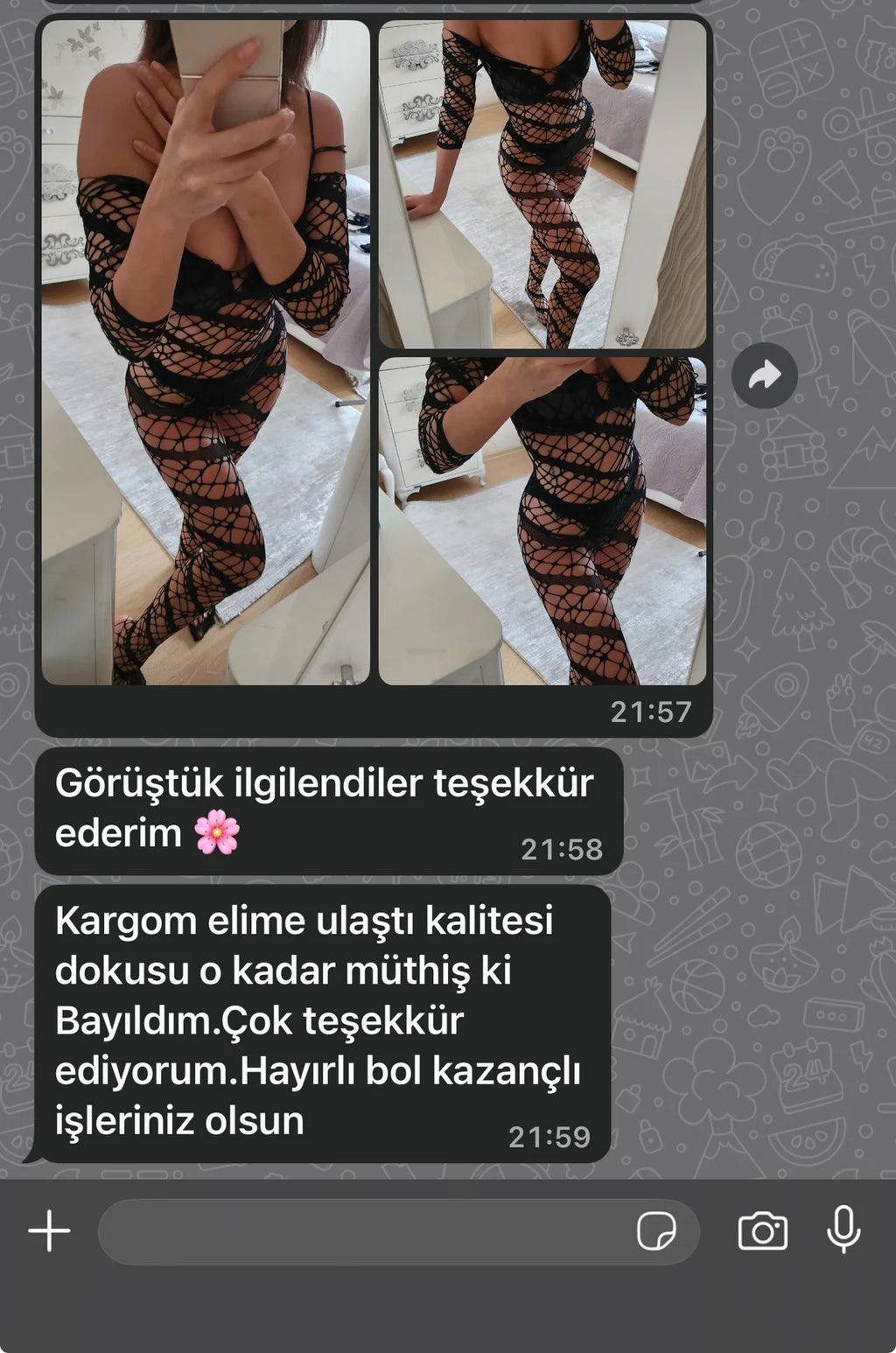Ara Desenli Transparan Vücut Çorabı – Şık ve Cesur Özel Tasarım